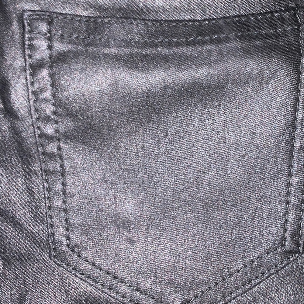 BLACK PLEATHER JEANS - Picture 5 of 7